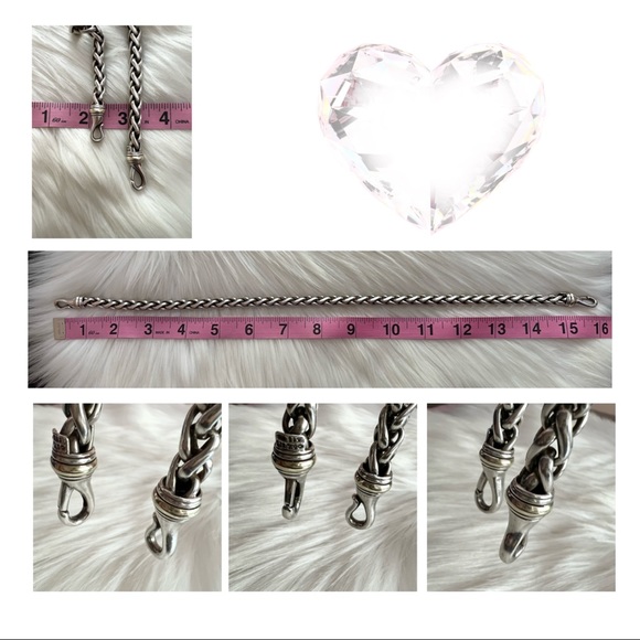 David Yurman wheat chain necklace w/ 14k yellow gold - Picture 4 of 10